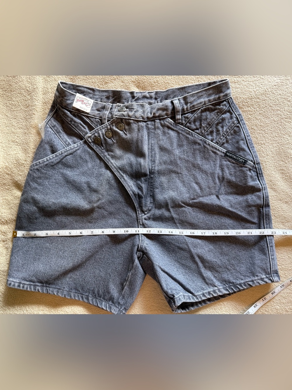 Vintage Gray Western Ethics Shorts
